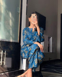 Stylish Women's Stitched Printed Shirt and Trouser Set, 2 Pcs, Arabic Linen