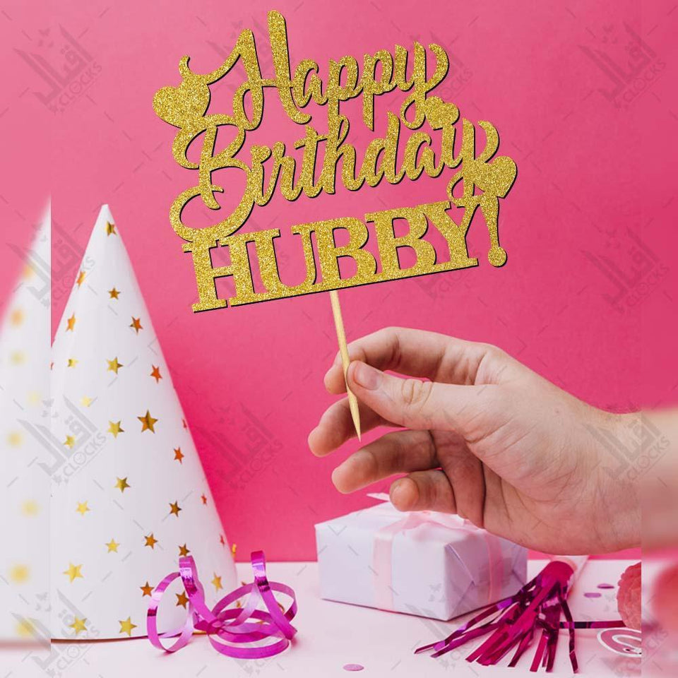 Happy Birthday Hubby Cake Topper