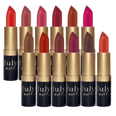 Vibrant Multicolor Lipstick Set - 12 Pcs with Bold Coverage