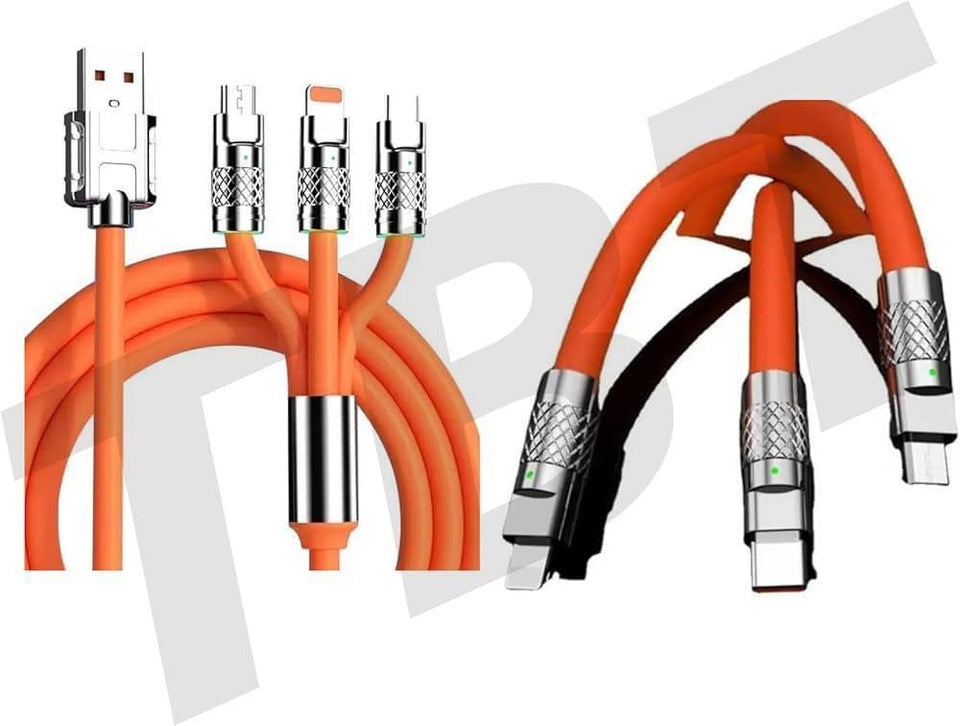 3 in 1 Lightning Cable - 5000mAh Power Bank, Pack of 1