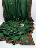 Women's Swiss Embroidered Border Shawl