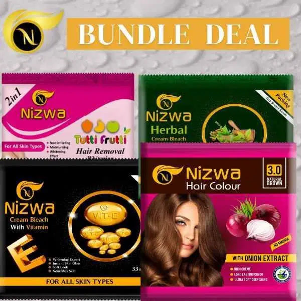 Glow Up Deal (Bleach Cream+Hair Color+Hair Removal+Herbal Bleach)