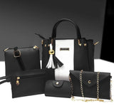 Stylish Women's PU Leather Hand Bag Set - 5 Pcs