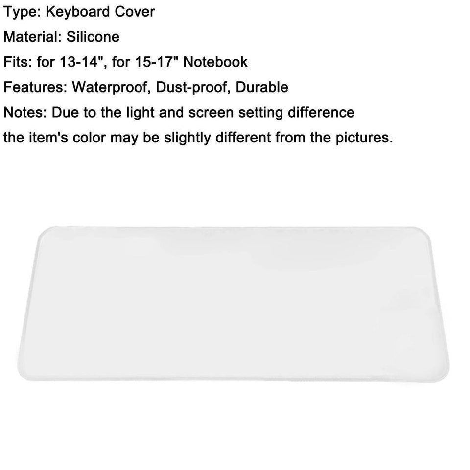Universal Silicone Keyboard Protector Skin for 13"–17" Laptop