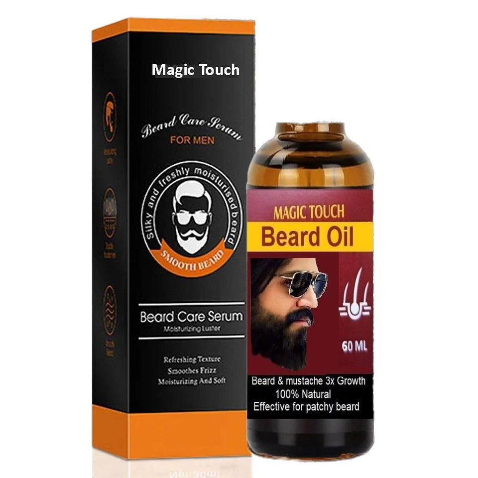 Magic Touch Beard Growth Oil for Men | Beard Growth Guaranteed with Argan 3x faster Growth