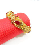 1 Pc Gold Plated Artificial Stones Kara Bangle