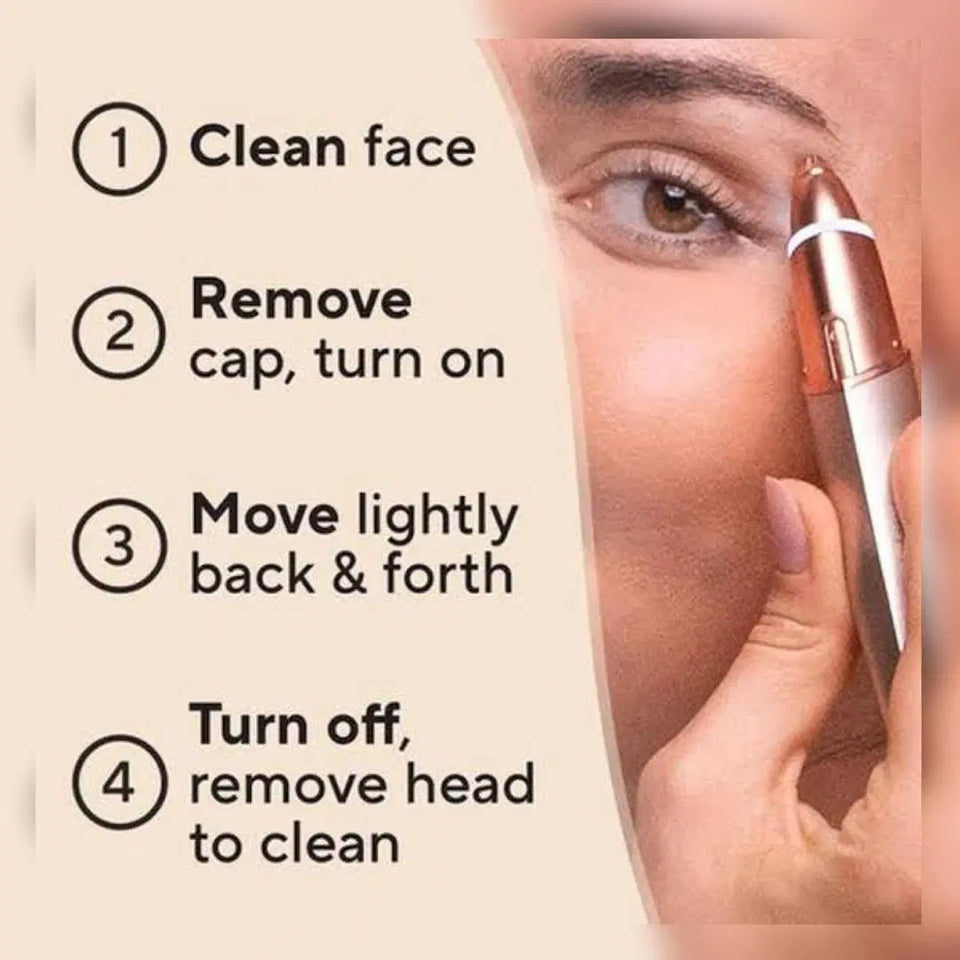 Flawless Pen Eyebrow Hair Remover – Rechargeable Precision Trimmer for Effortless Brow Shaping