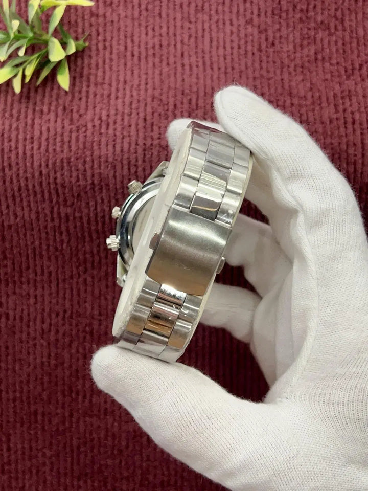 Men's Chronograph Watch with Stainless Steel Chain Strap - 1 Pc